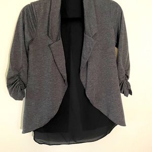 Blazer with sheer back